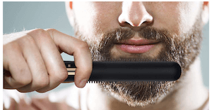 alisado barba plancha