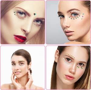 gemas maquillaje pegatinas